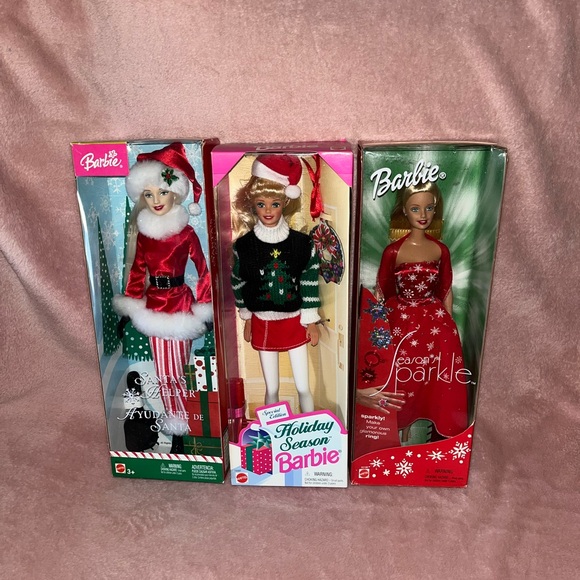 Barbie Festive Fashion Dolls - Holiday Season Season Sparkle Santa’s Helper